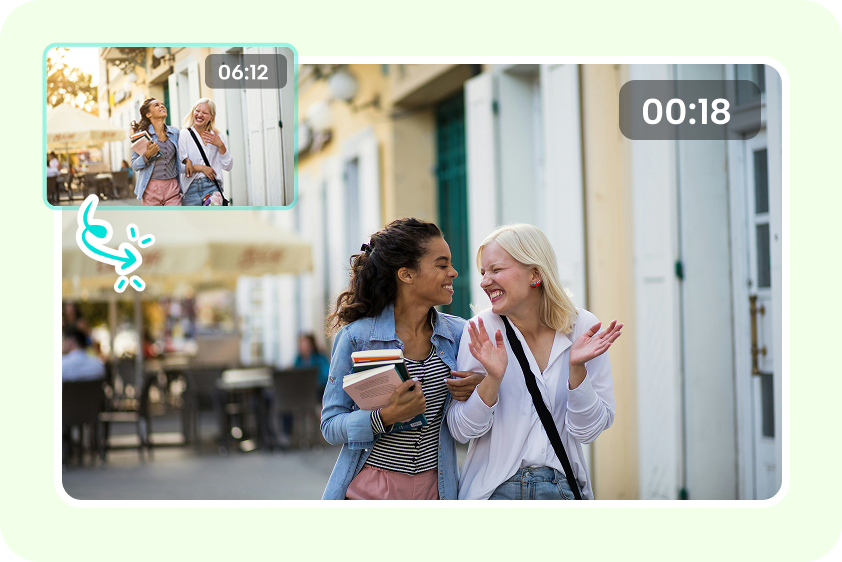 Repurposing split scenes for social media platforms