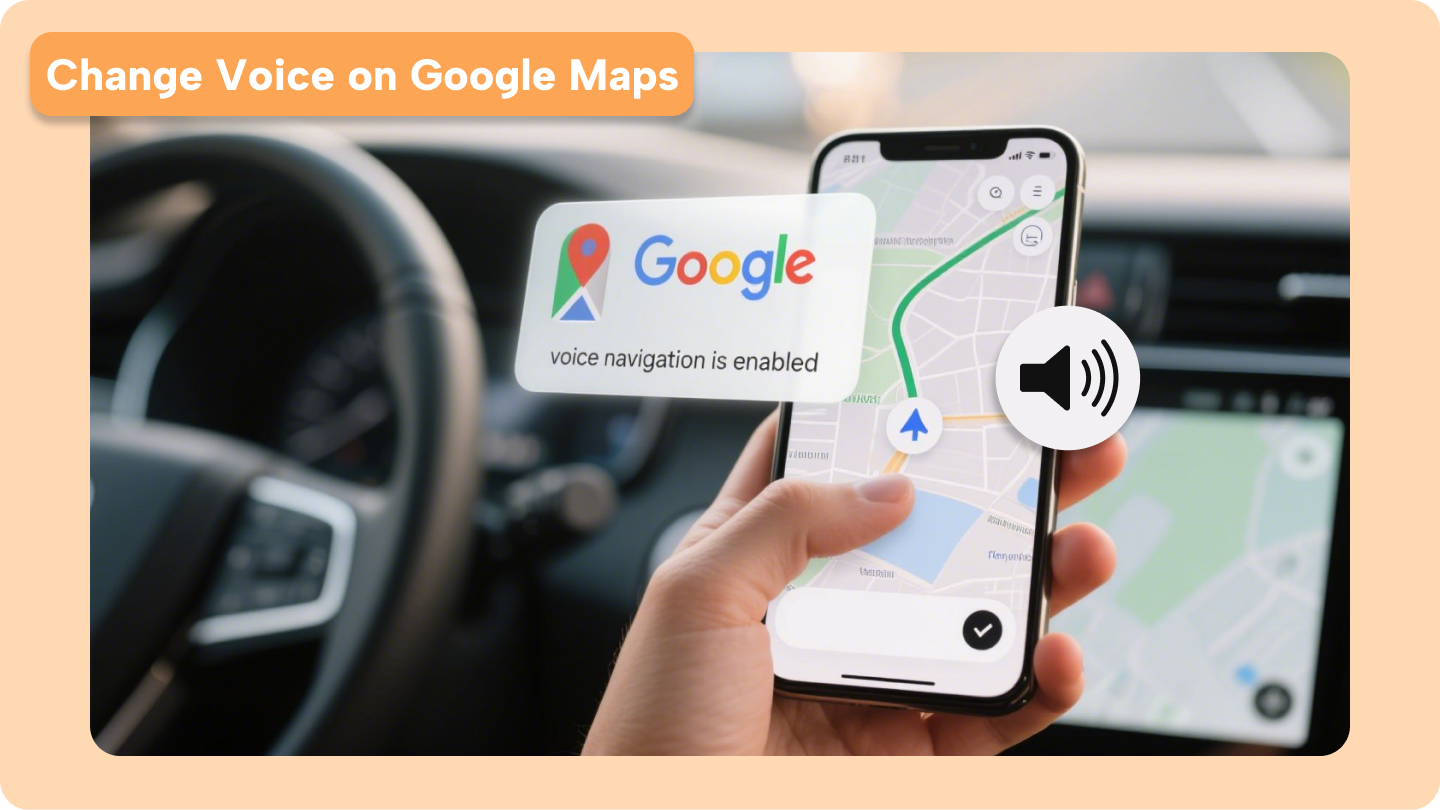 change the voice on google maps
