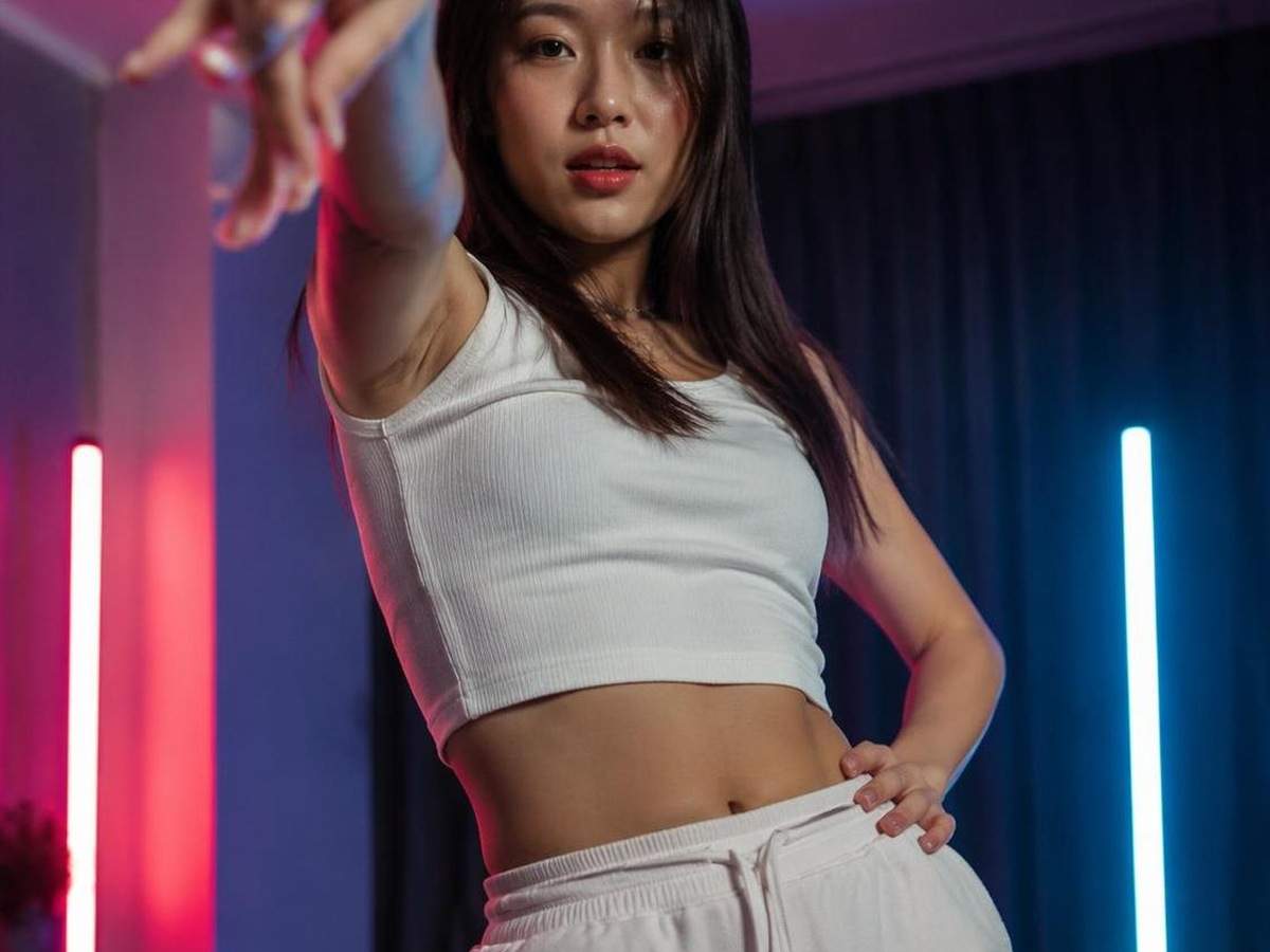 Cartão de prompt do gerador de dança IA TikTok foto real distinta 1 em 4: 3