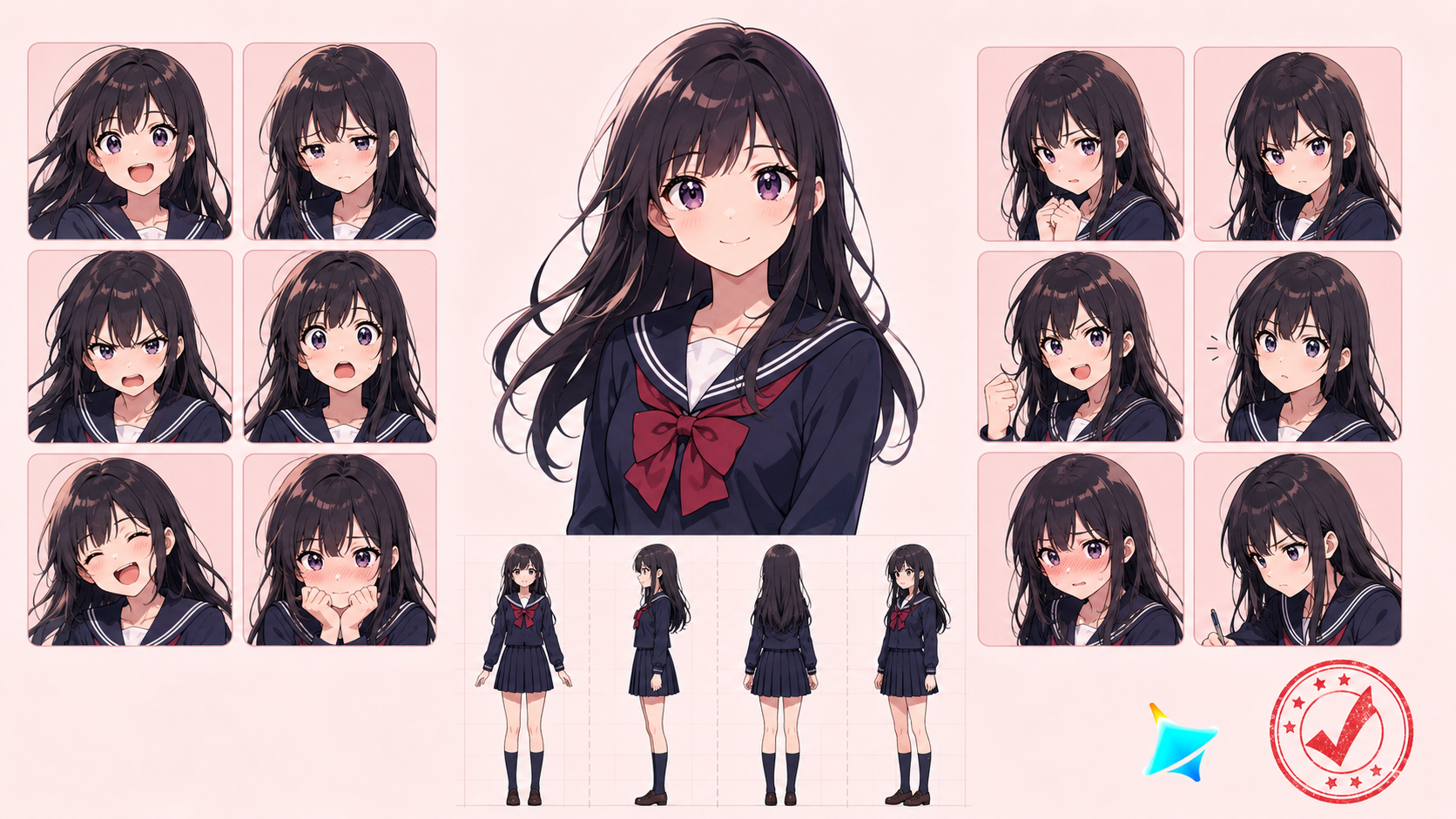 Dreamina AI, çizgi romanlar ve hareketli içerik için tutarlı karakter tasarımları, etkileyici gözler, cel tarzı gölgeleme ve prodüksiyona hazır düzenlerle anime illüstrasyonları üretiyor.