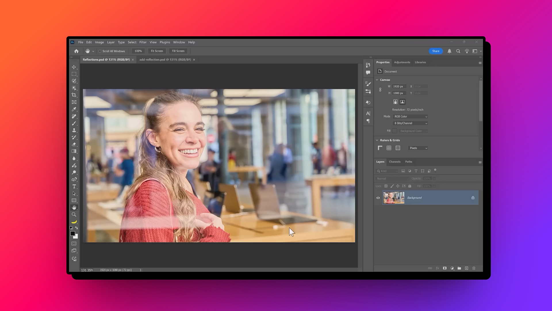 Open your image into Adobe Photoshop
