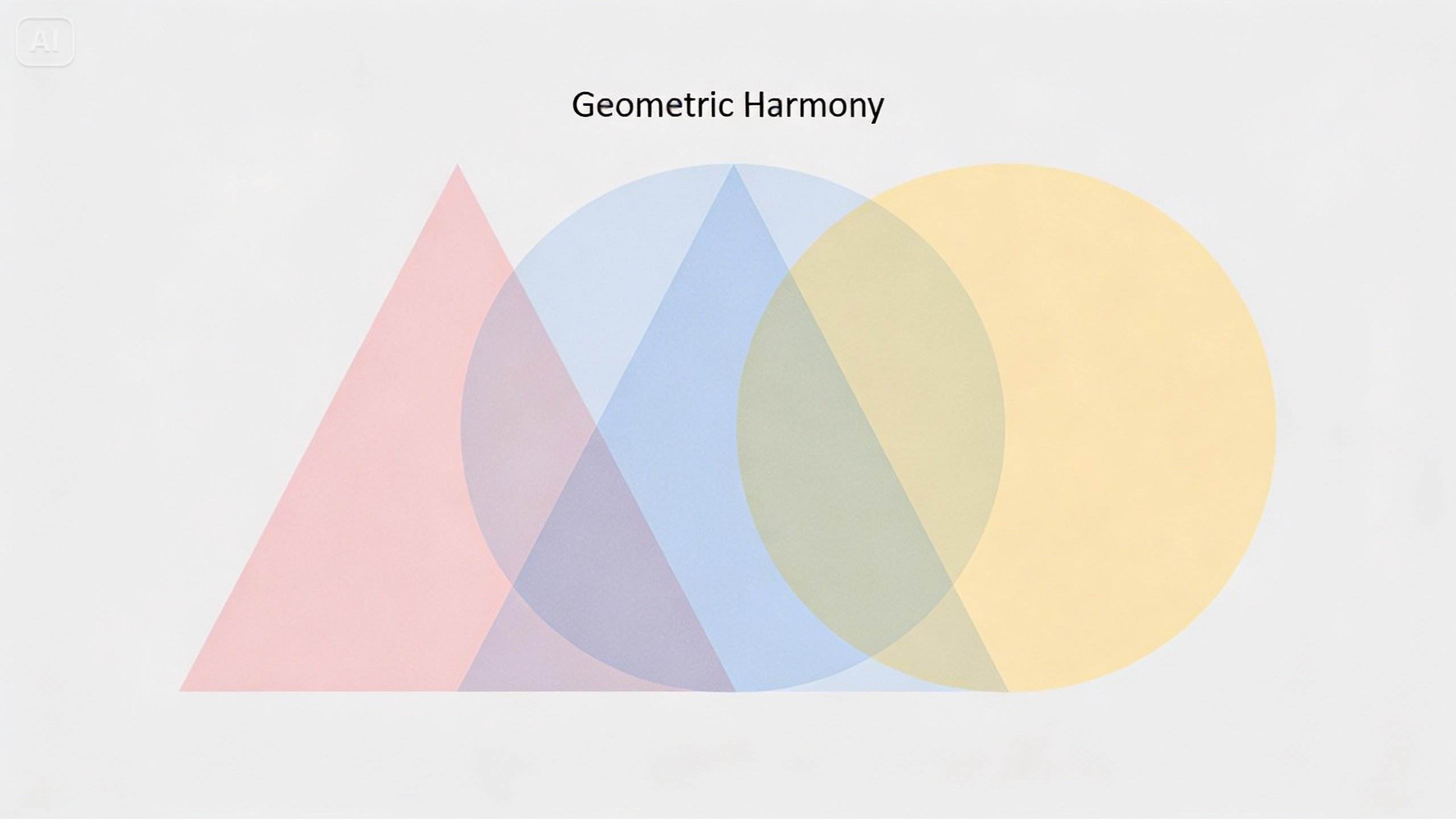 Minimalistisches Poster mit geometrischen Figuren