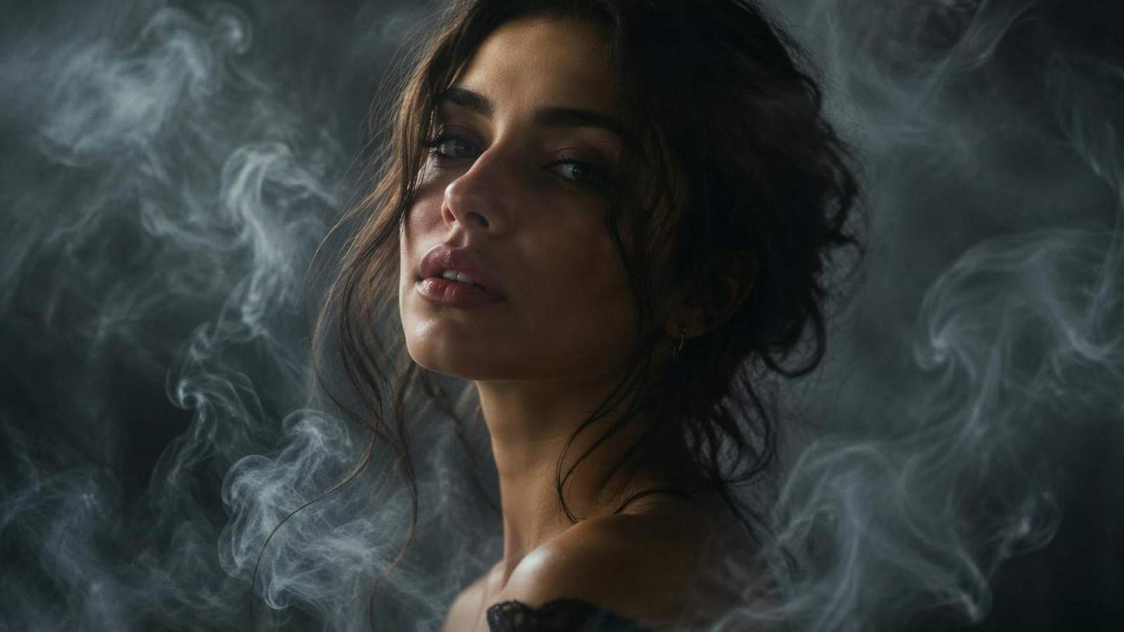 animate smoke in photo AI template cover