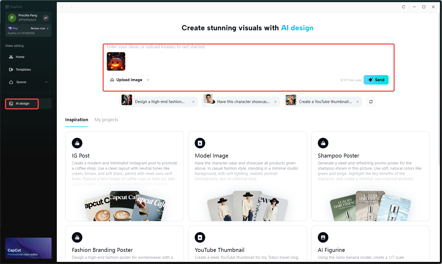 Launch CapCut and add your image