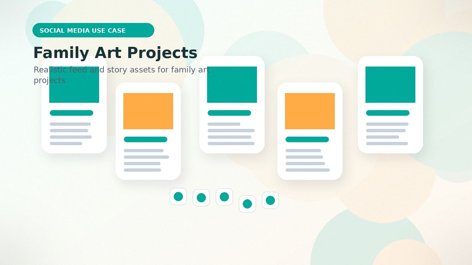 Family Art Projects realistic social media use case visual for family art projects