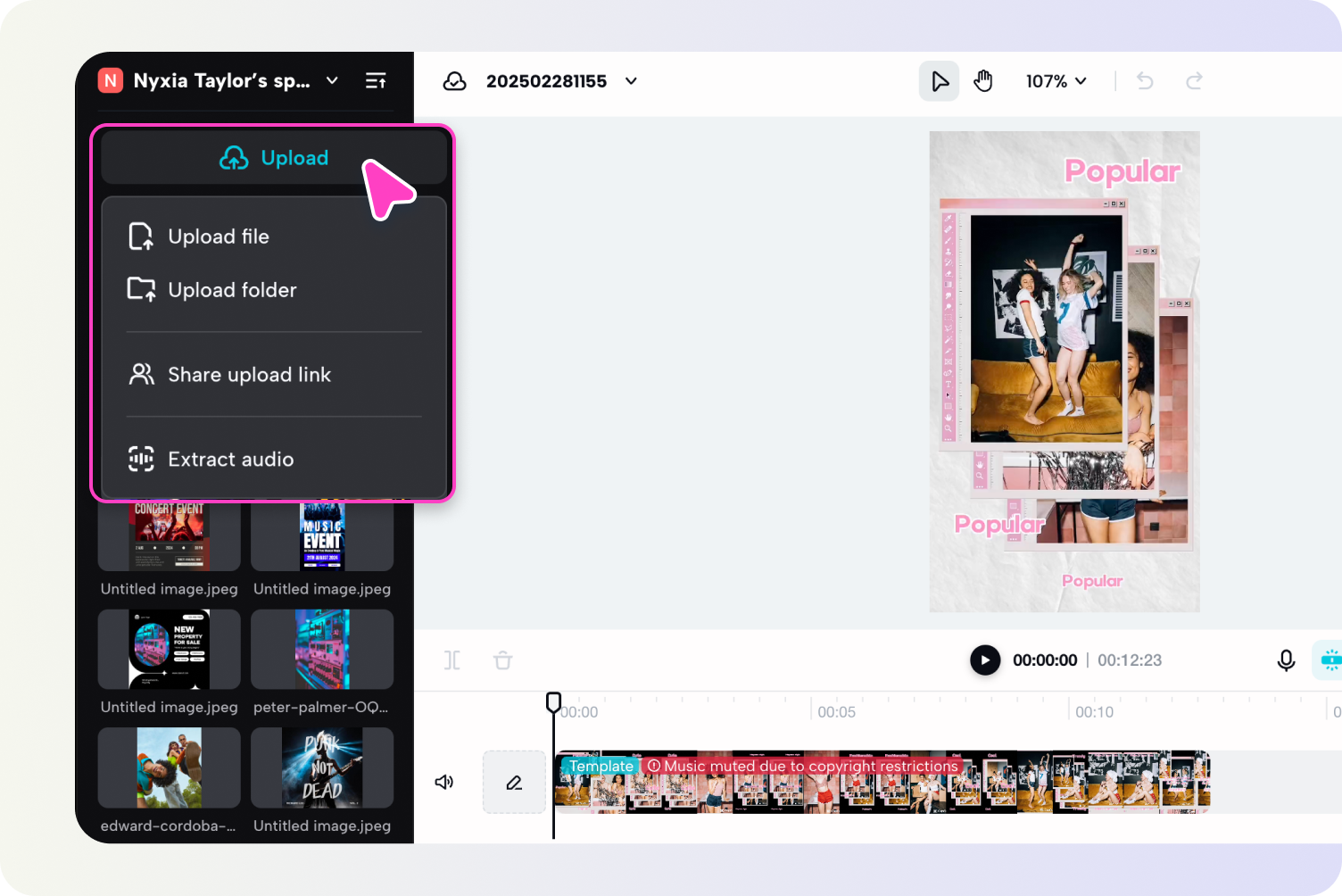 Customize your collage video