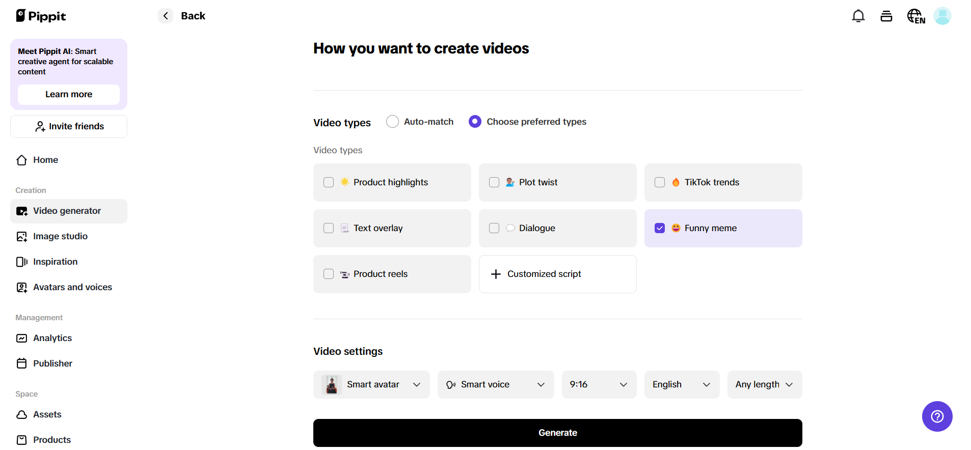 How you want to create a video page
