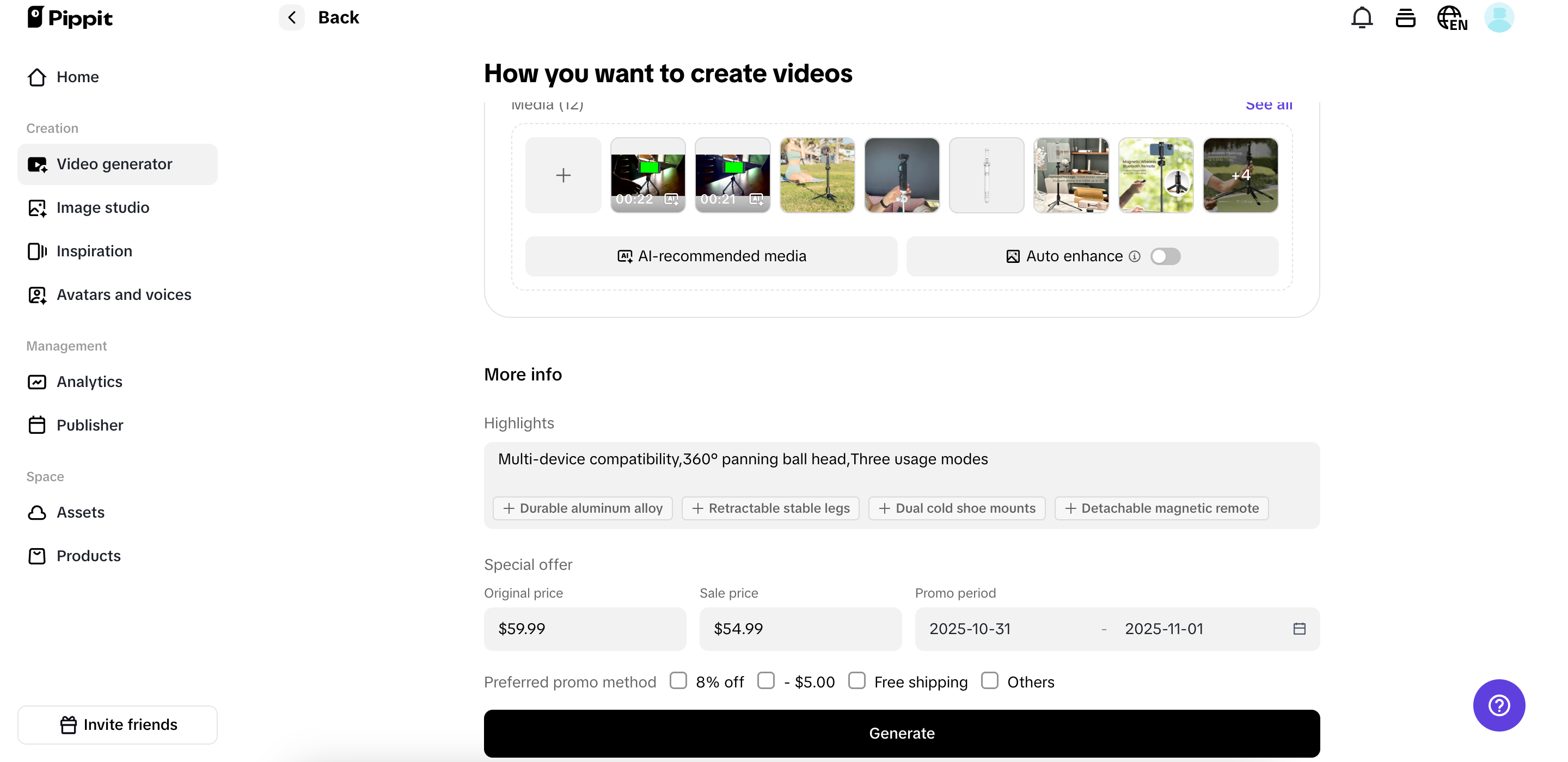 Add more details of your product