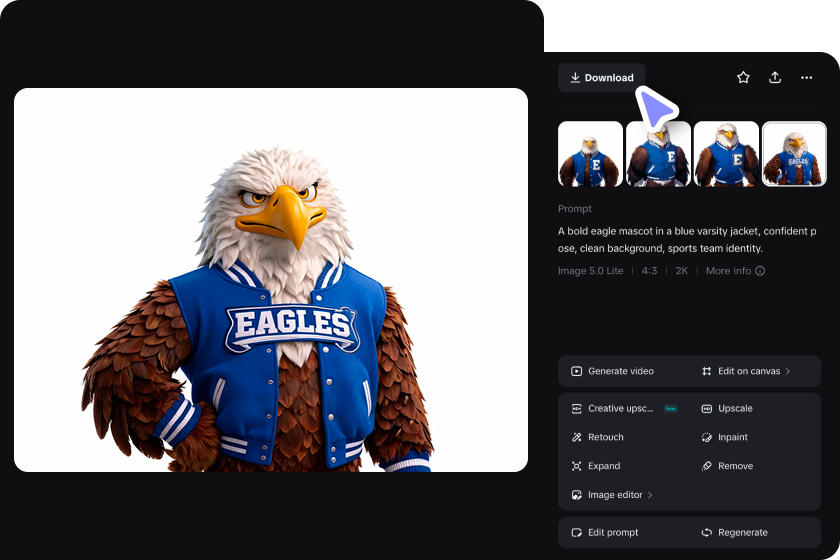Refine and download your mascot