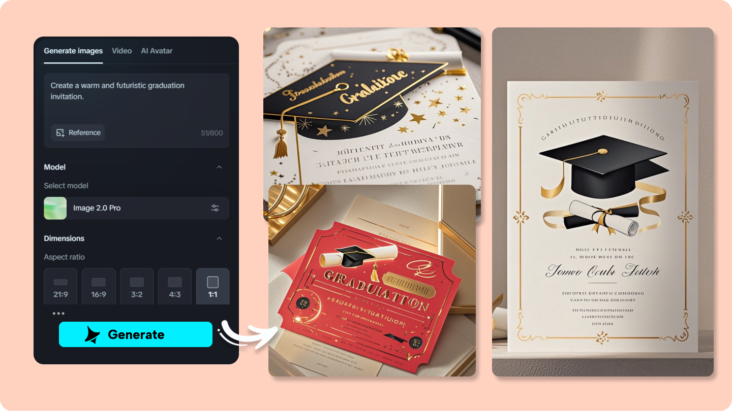 Graduation card invitations