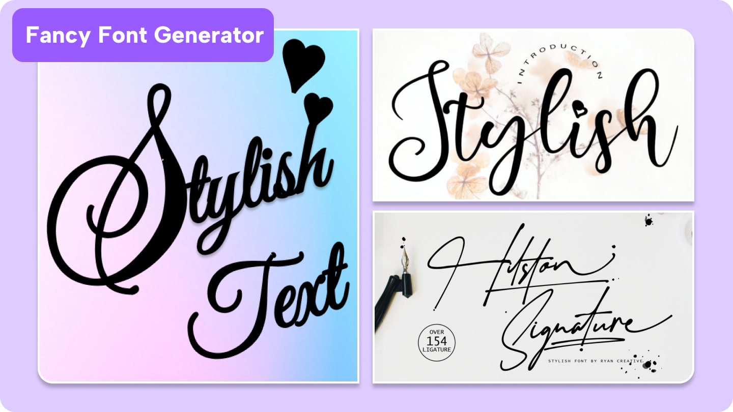 fancy font writing