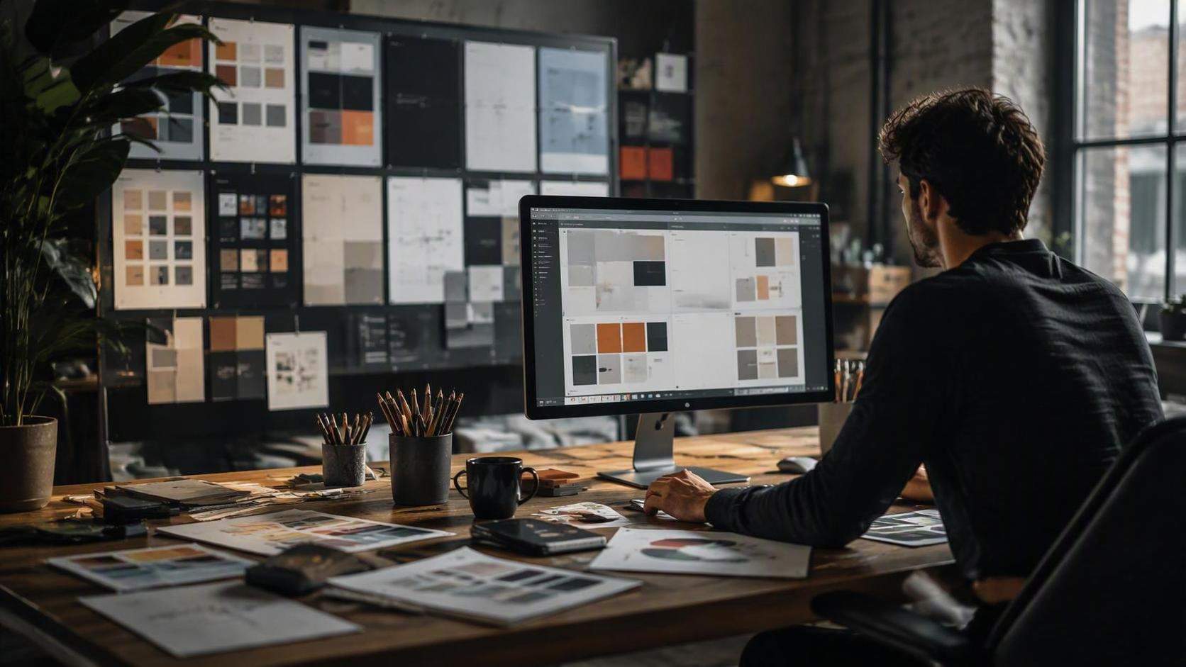 16: 9 filmische Kreativagentur Website Design Visual für Dreamina, Szene 1.