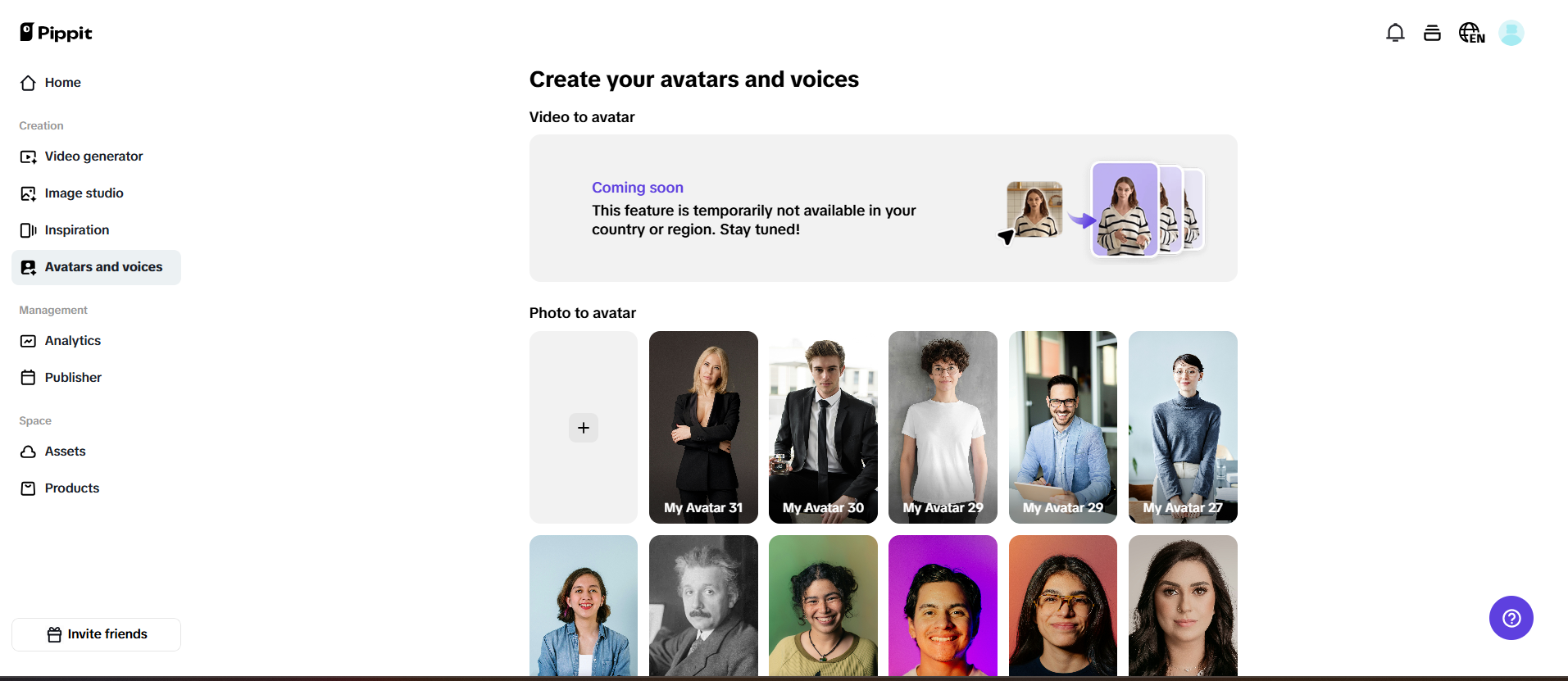 Create humanlike avatars