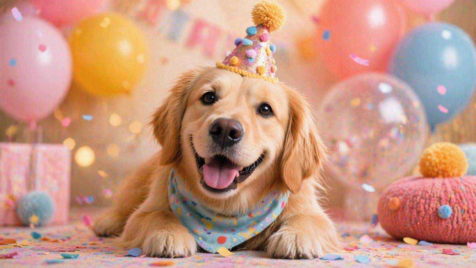 Dreamina add birthday hat to image prompt example 4: Pet birthday hat edit