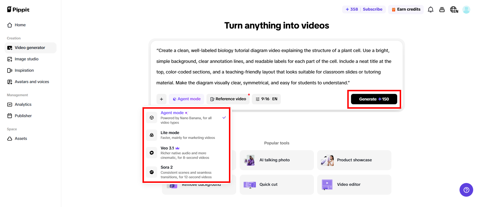Nhập trình tạo video