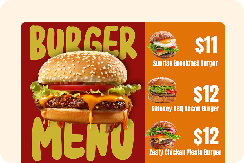 Marketing banner with text behind image