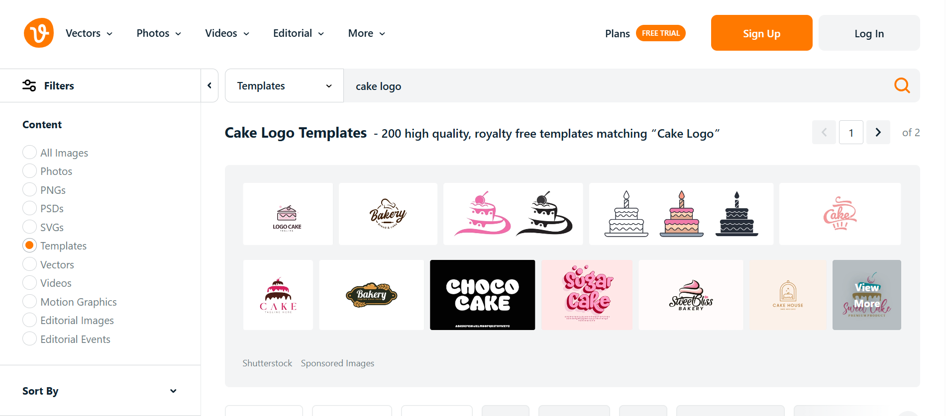 Vecteezy - an online resource to get cake logo design ideas