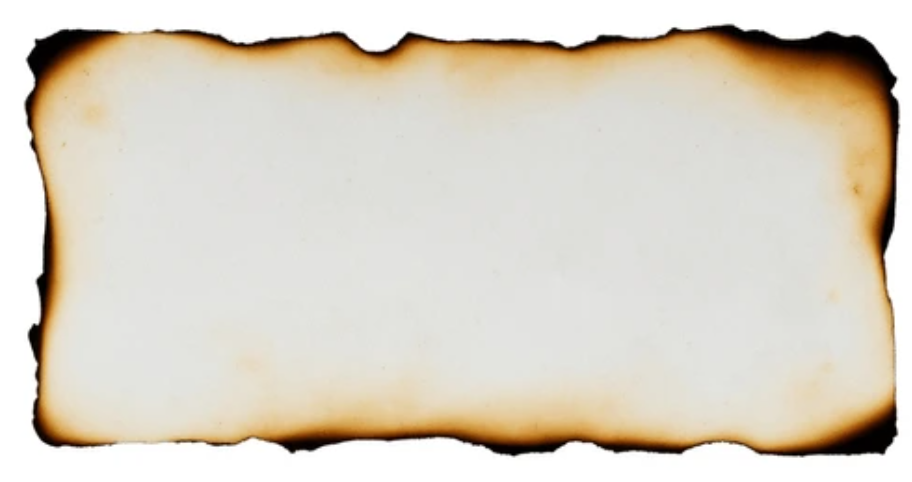 Burned and faded edges
