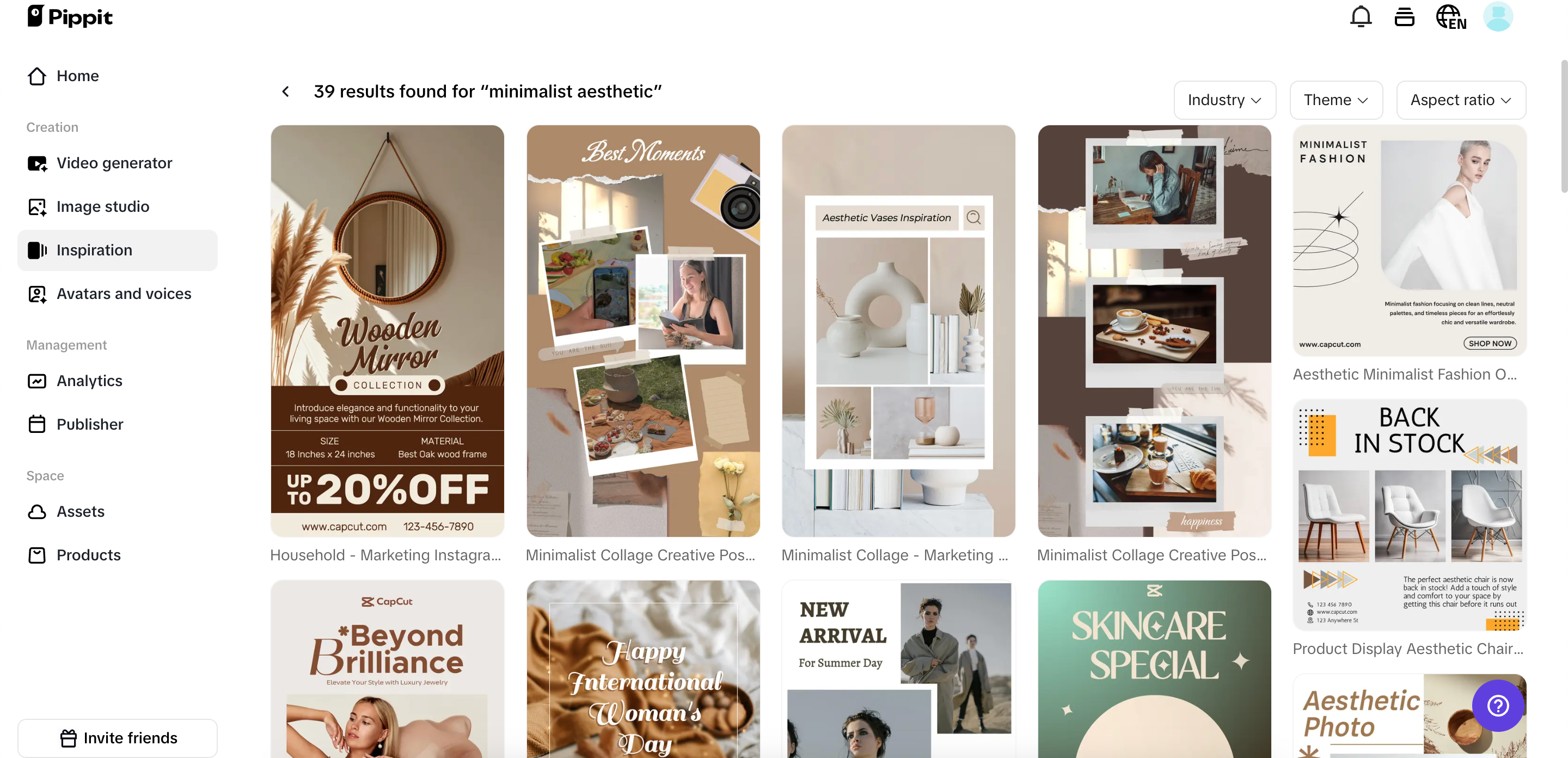 Select your perferred template