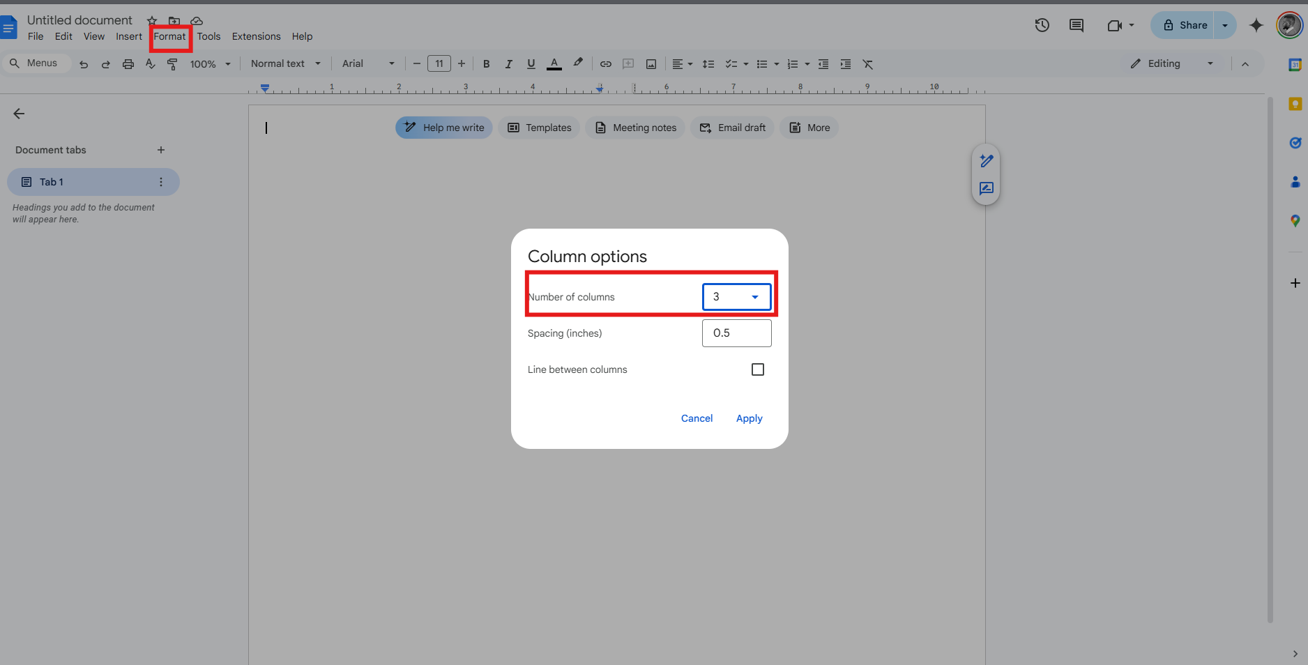 Come creare un opuscolo su Google Docs