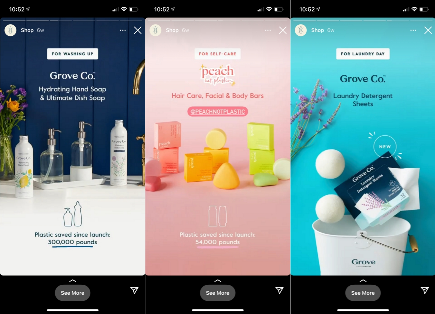 Instagram photo montage of seasonal products highlights
