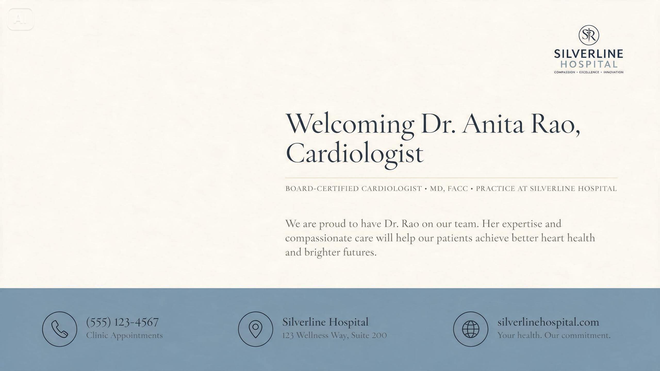 Prompt for a doctor introduction banner