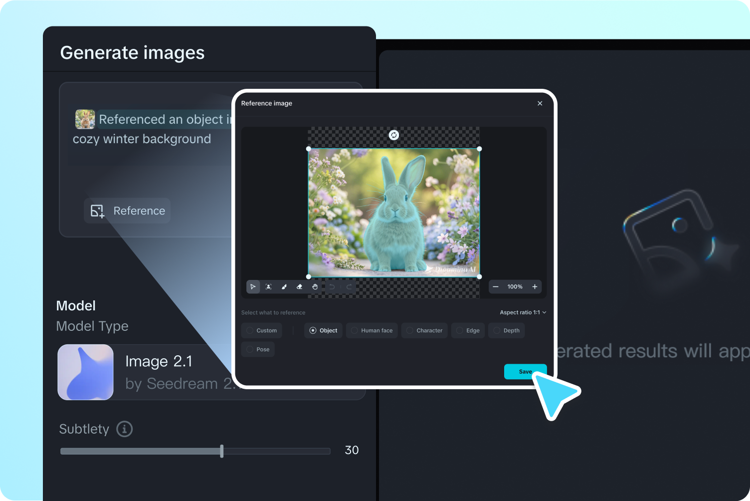 Utilisez un générateur de fonds de photo avec IA