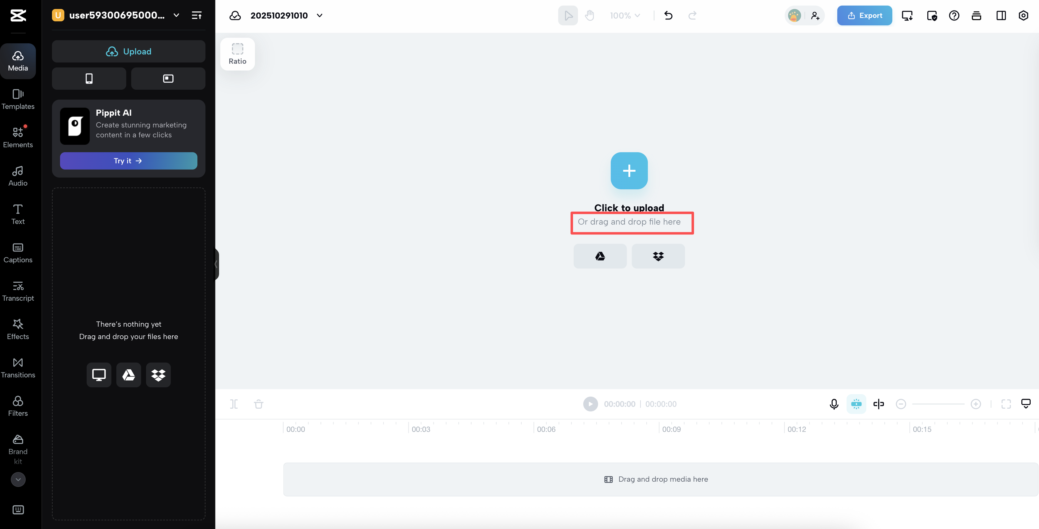 drag and drop files to upload your files
