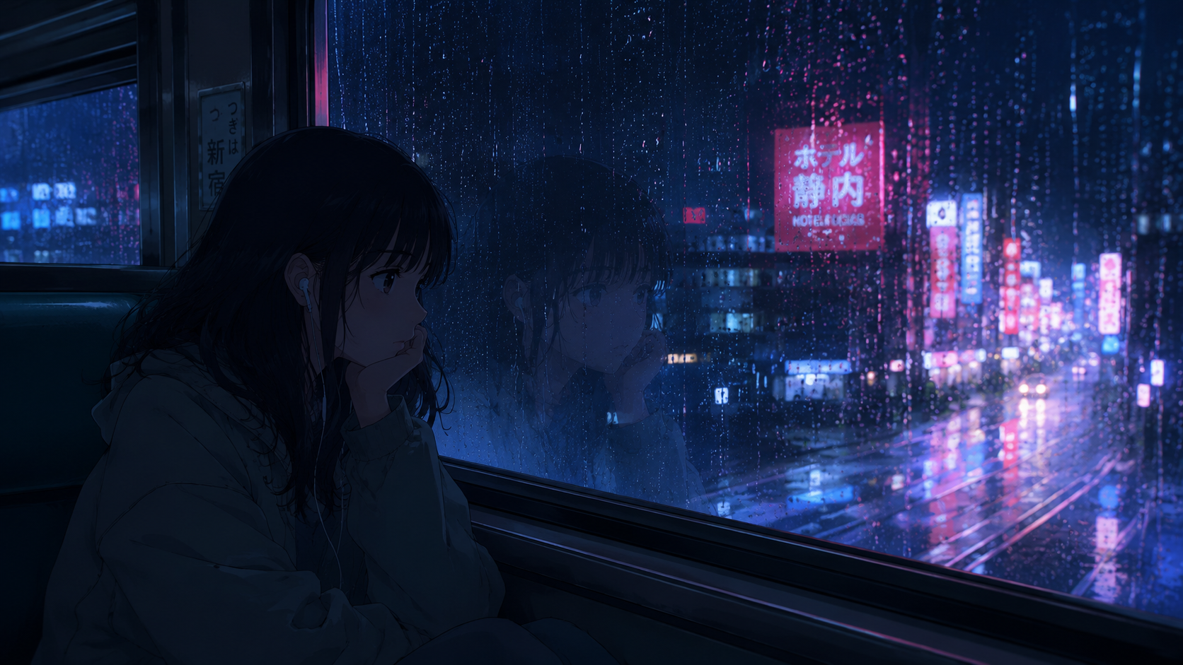 Quiet rainy commute