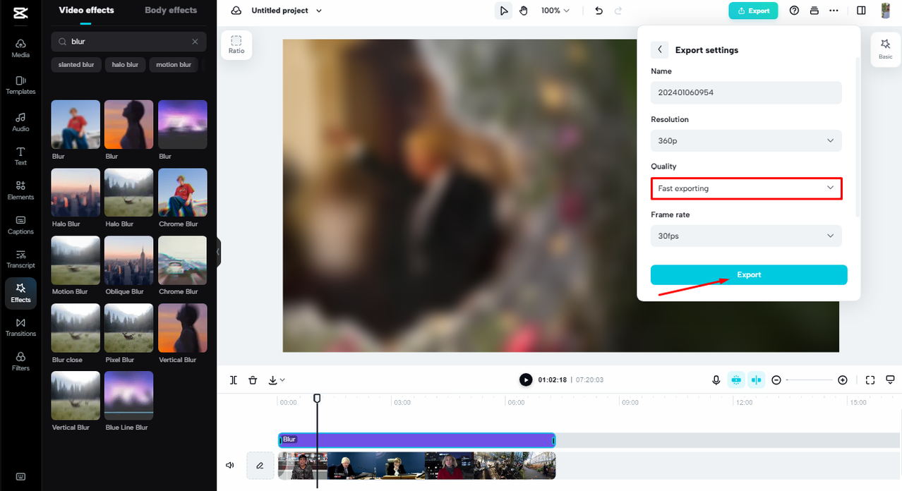 press "Export"