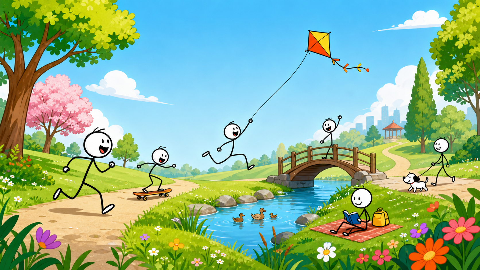 Stickman Cartoon AI Generator example created for Dreamina