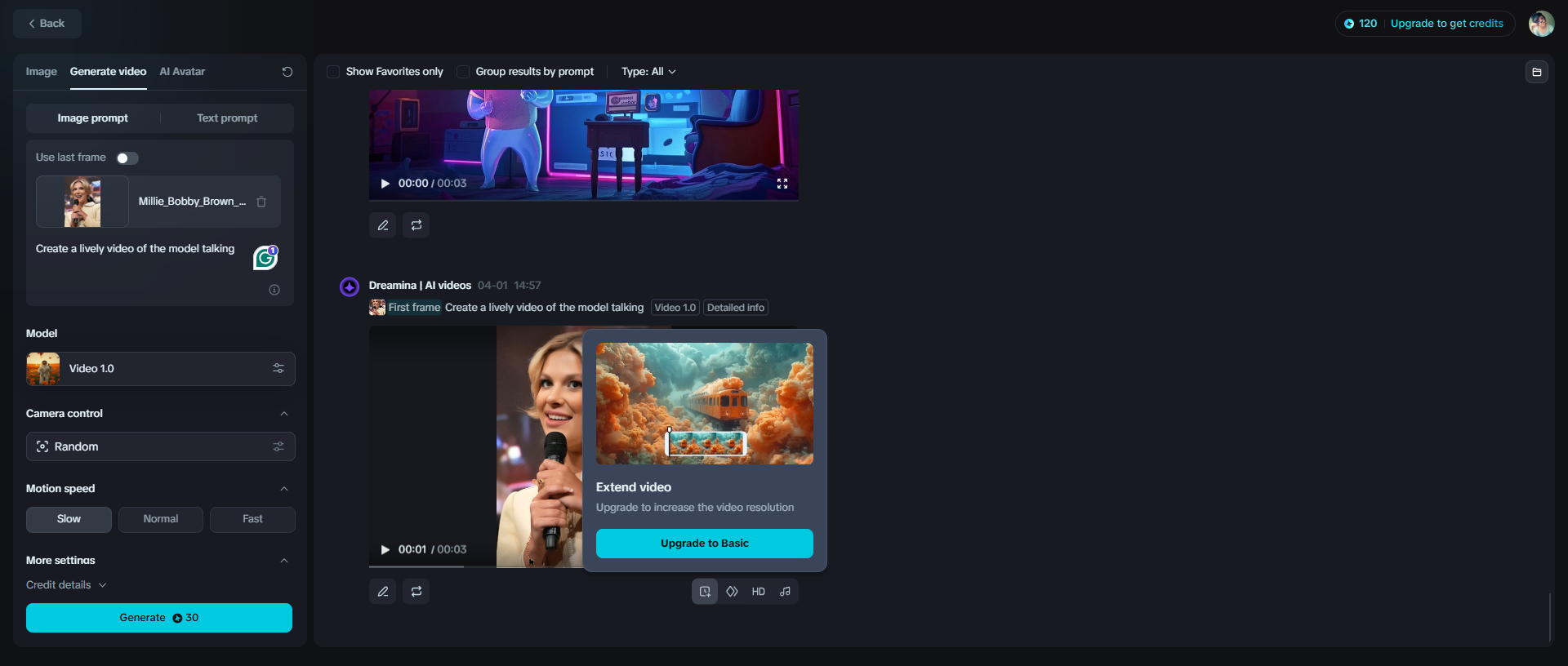 Extend video
