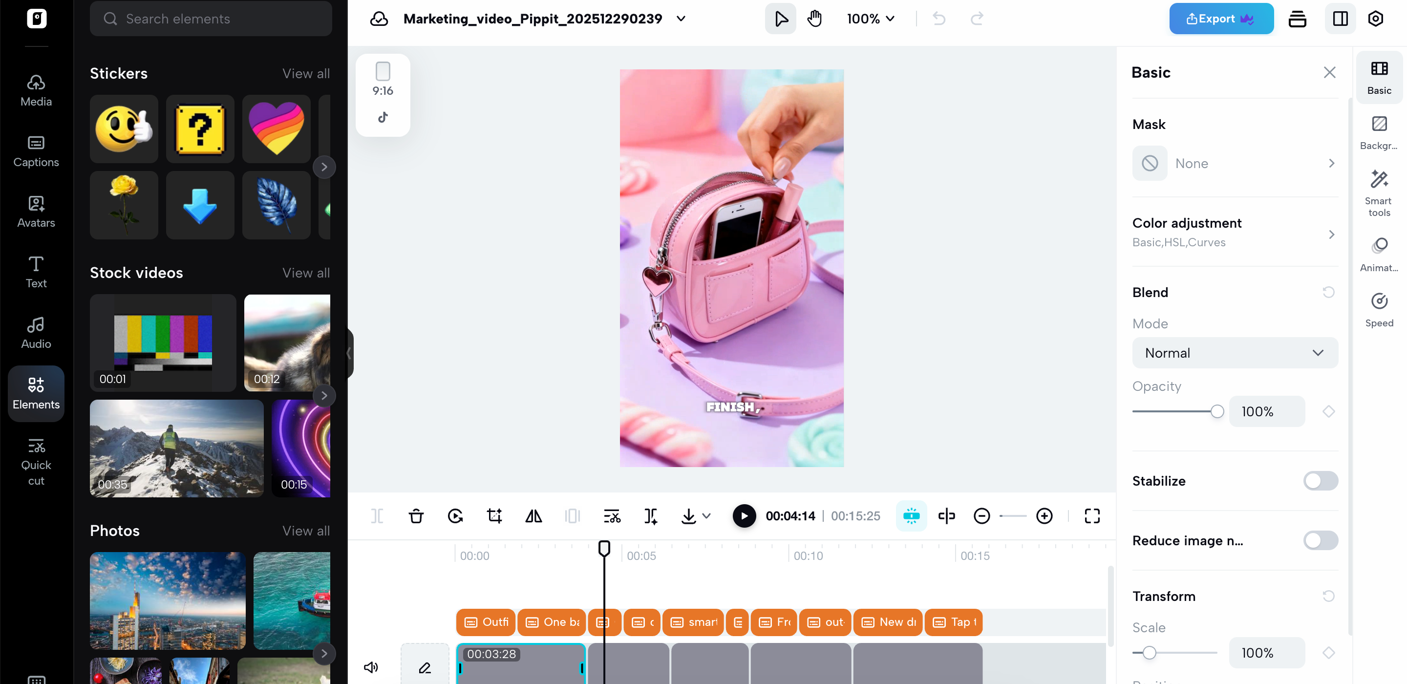 AI video editing