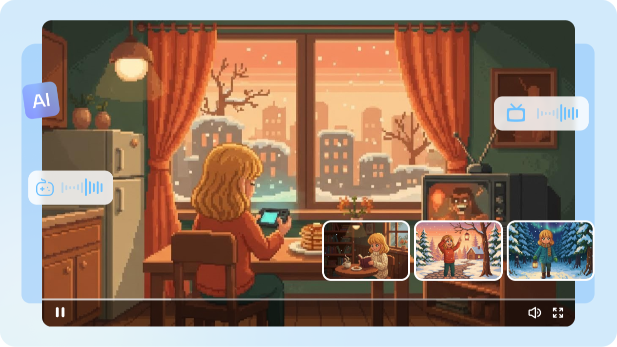 Agregue audio envolvente para completar su video de pixel art