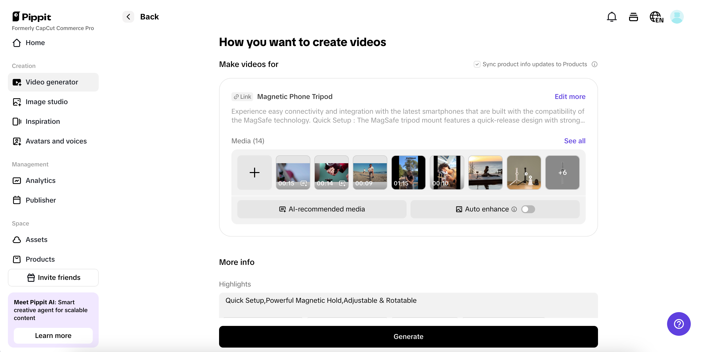 Customize video settings