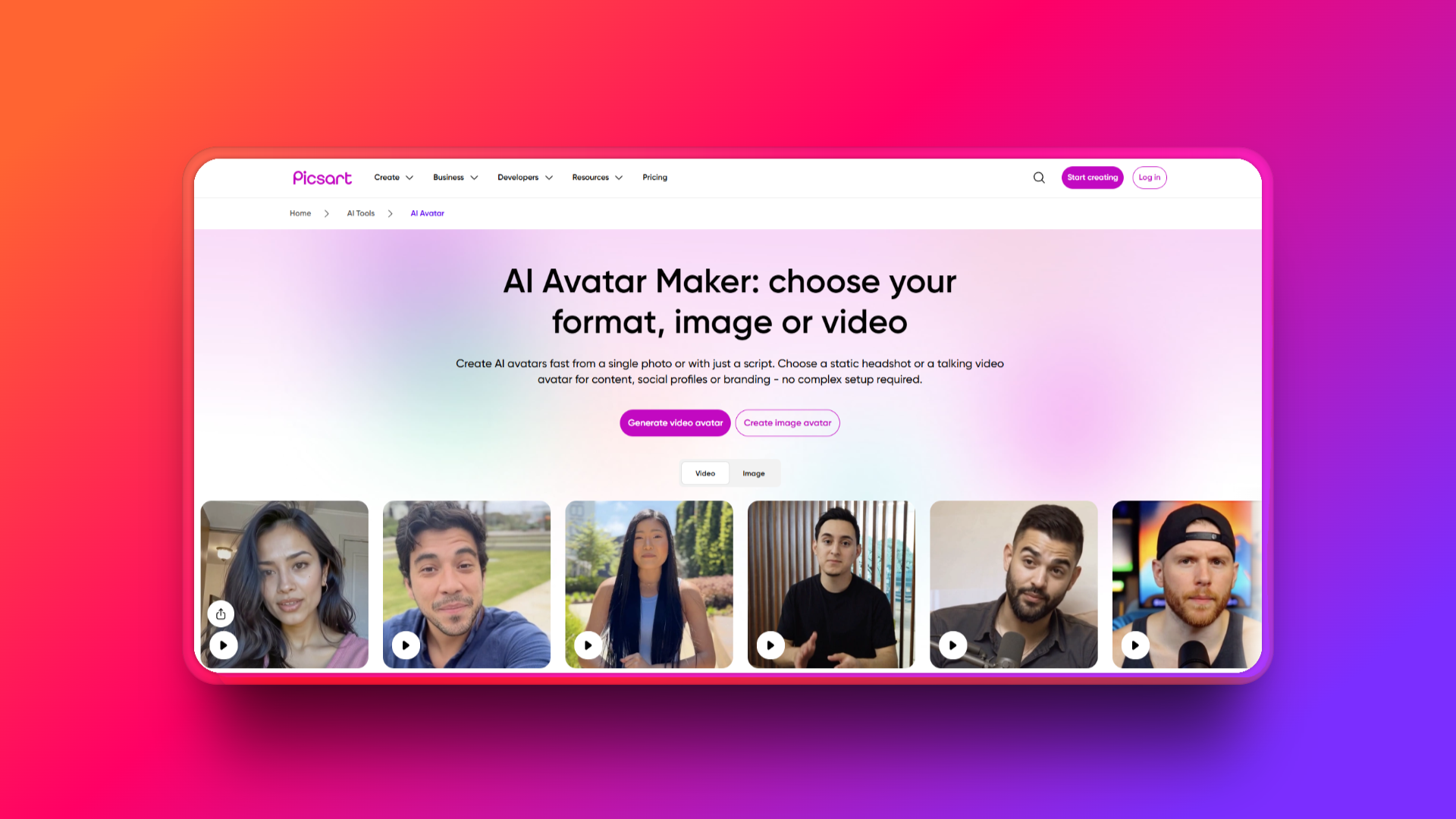 Create Christmas avatars with Picsart