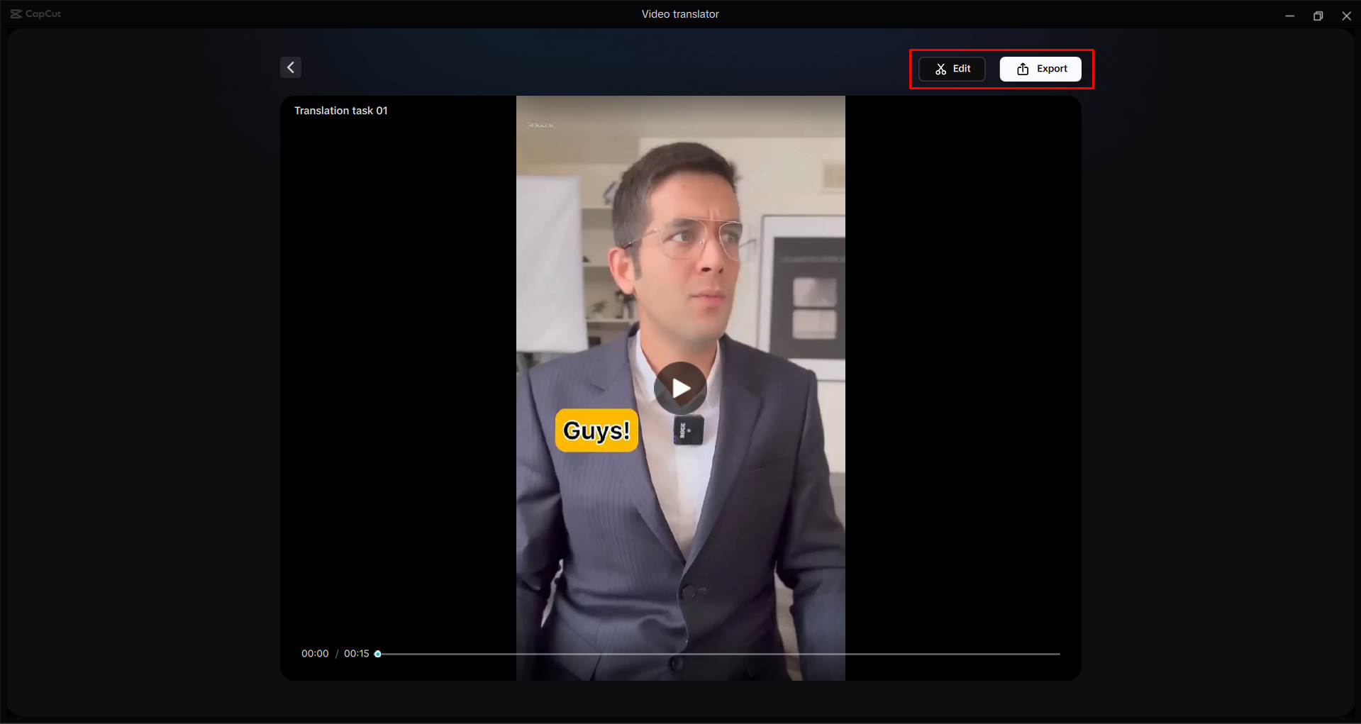 Exporting a video from the CapCut desktop video editor