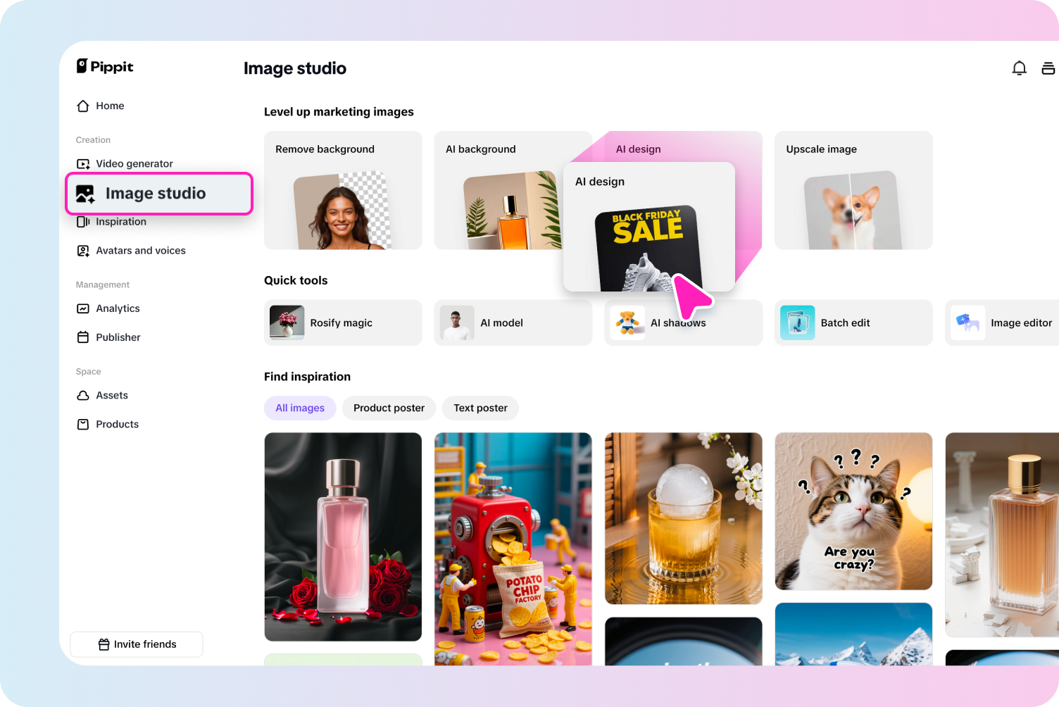 go to the image studio