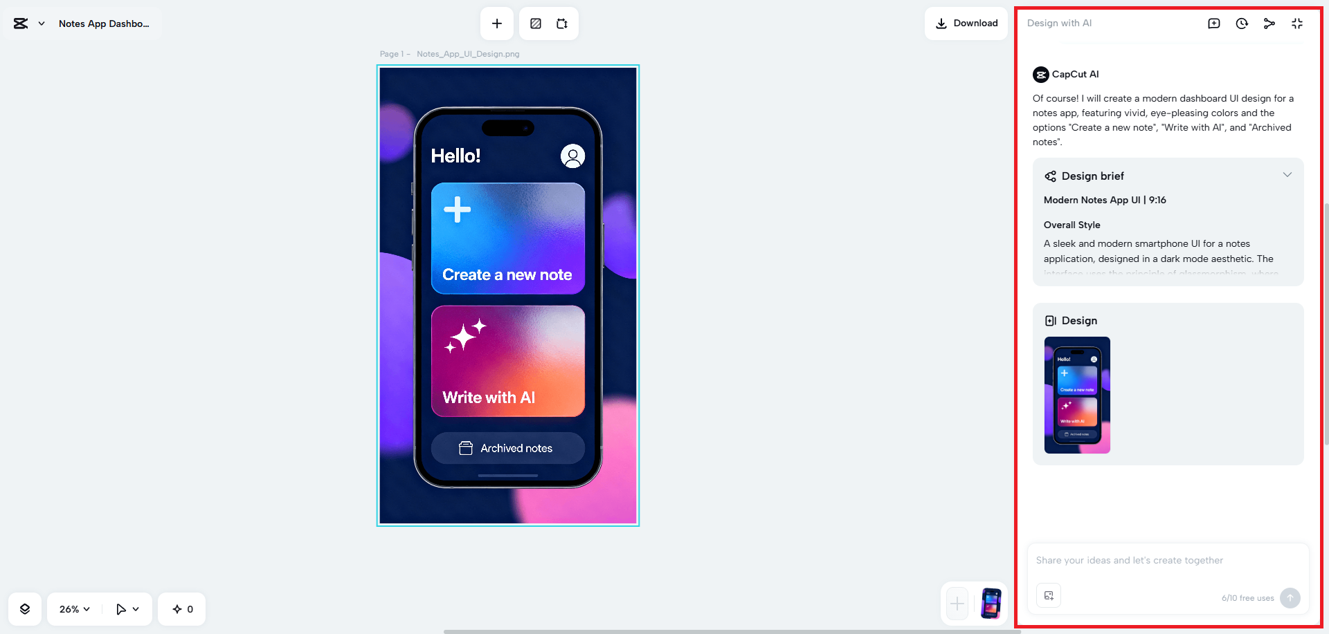 Refine your AI-generated UI design