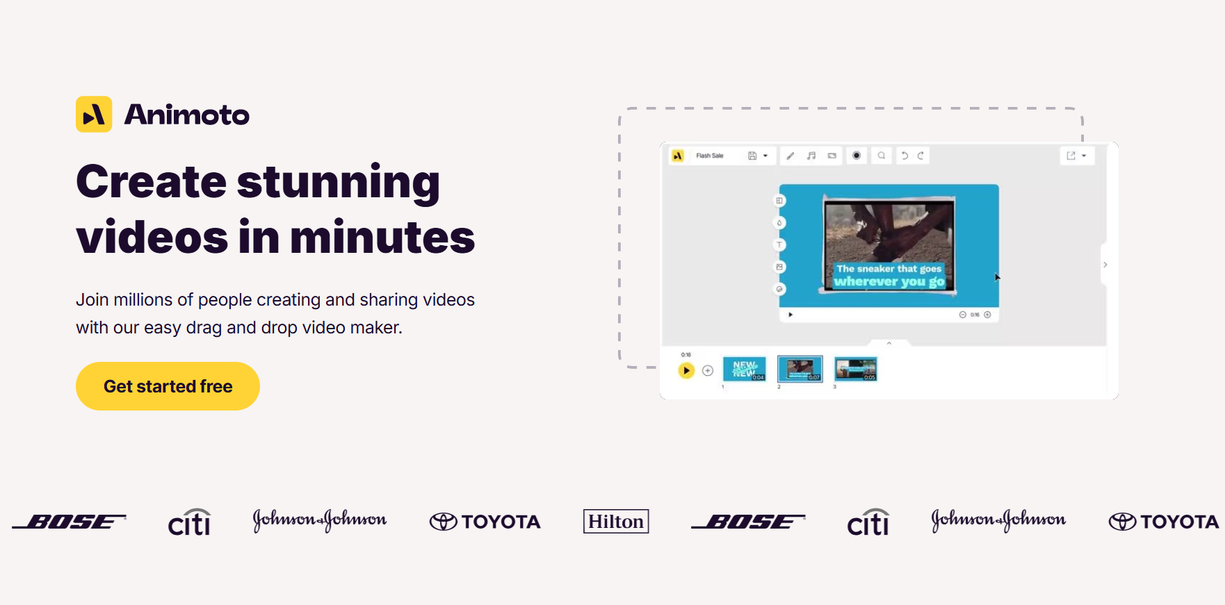 Make a marketing video with Animoto