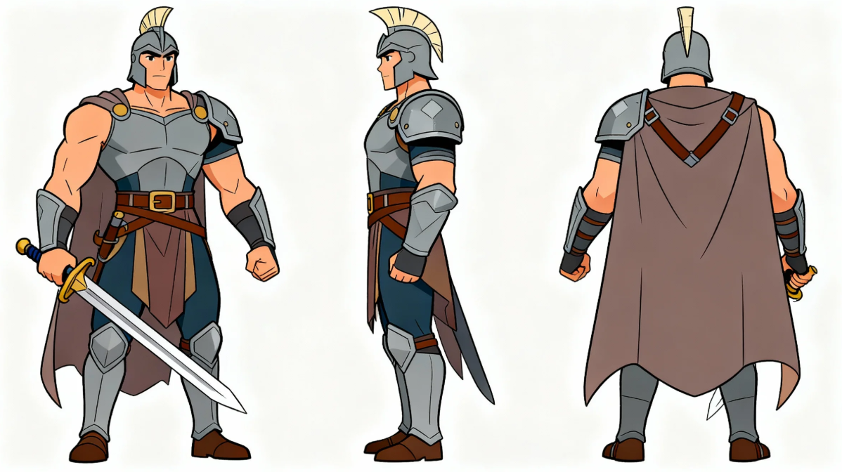 Gambar turnaround karakter 2D