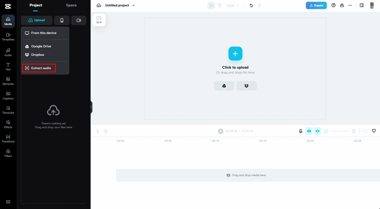 Extract audio to add sound to video online