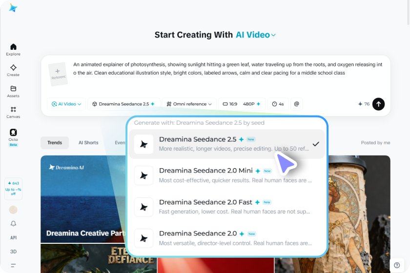 Adjust settings and generate