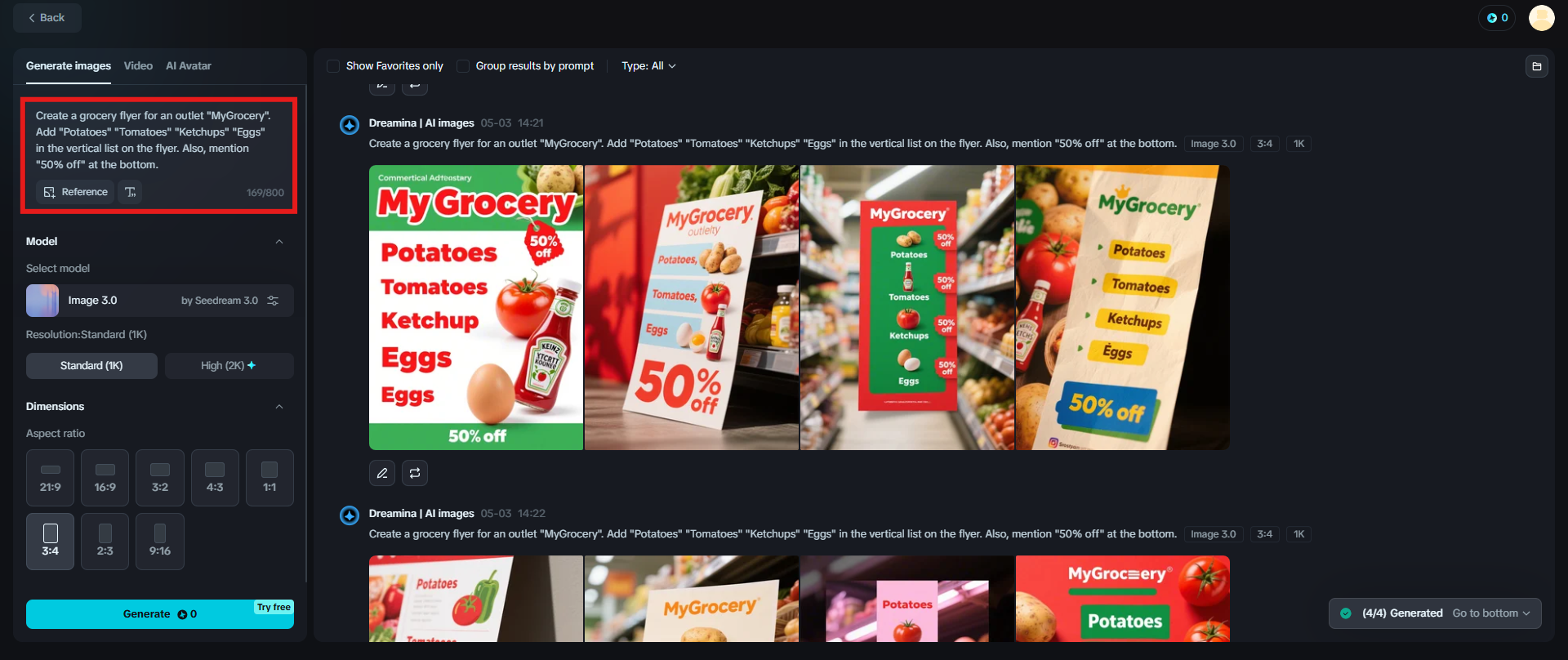 Ingrese las instrucciones