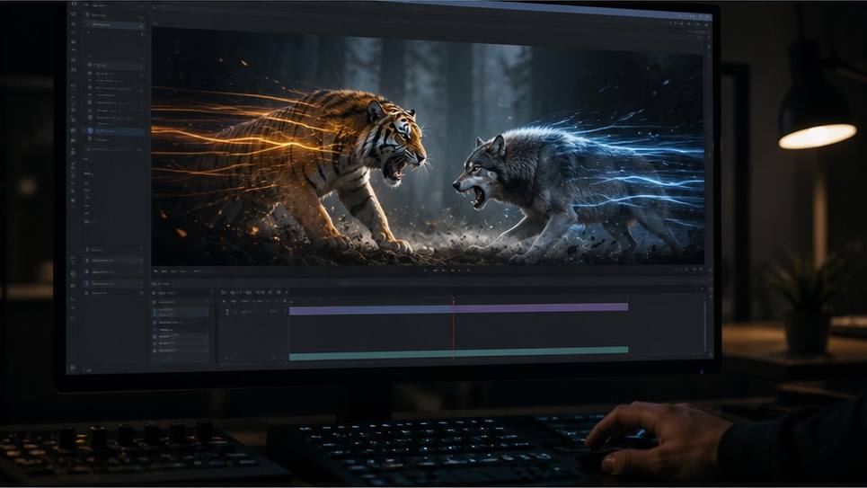 fictional non-graphic animal action effect visual