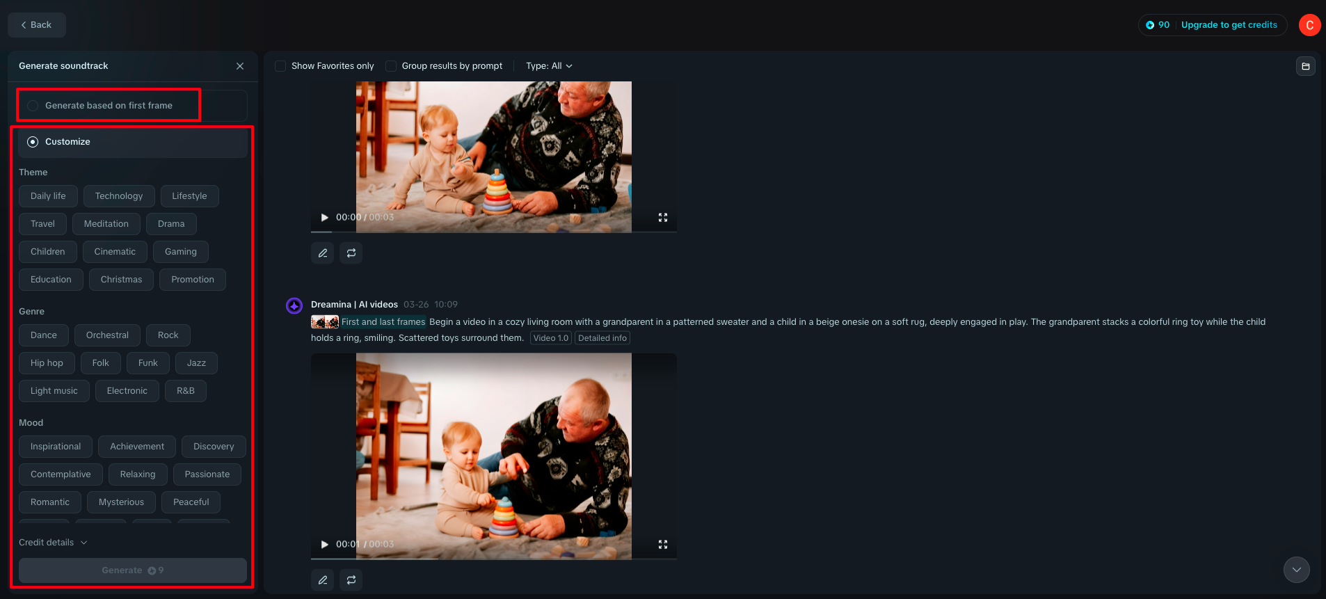 Criar vídeo com imagens e música