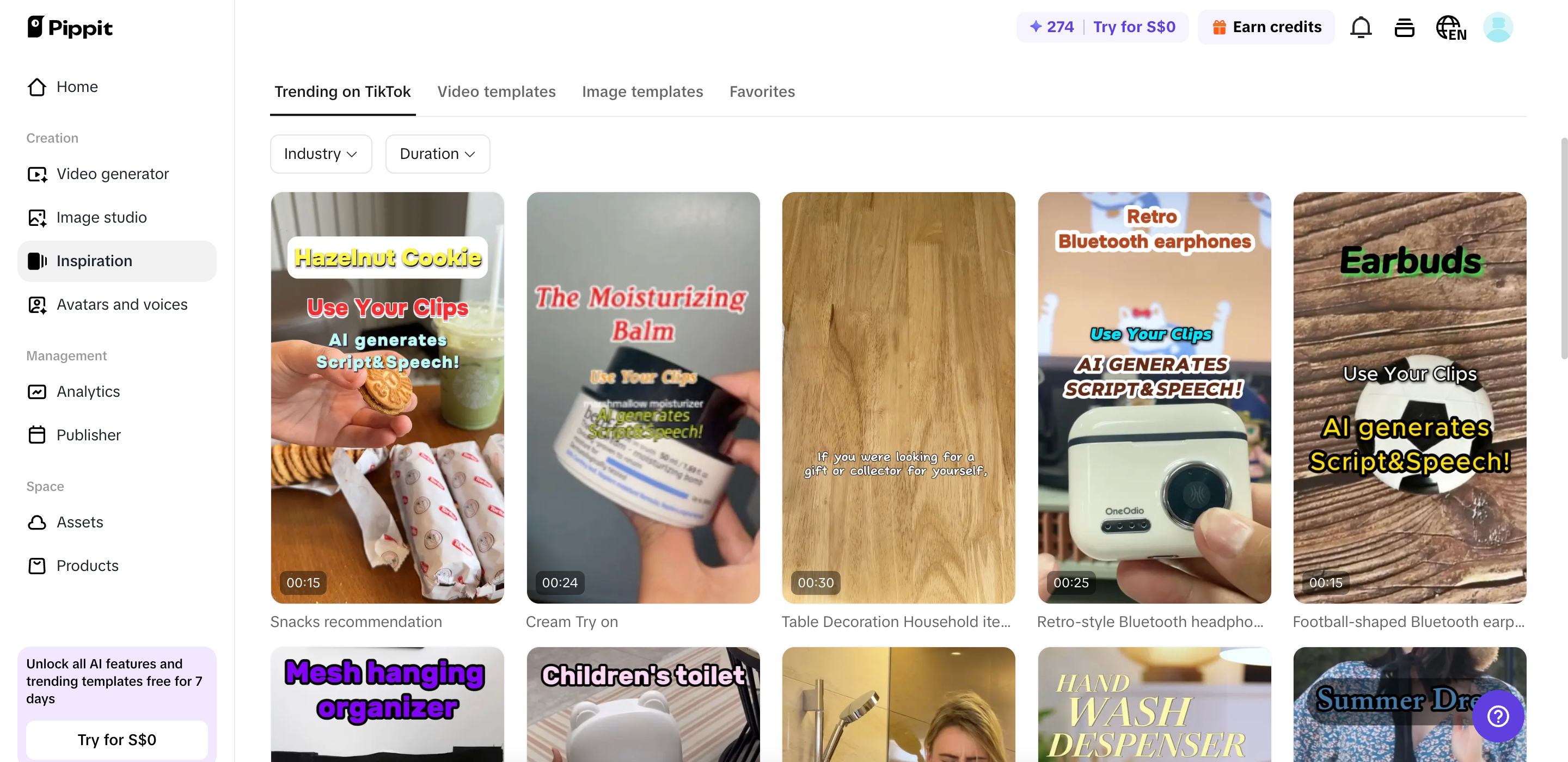 Preset video templates