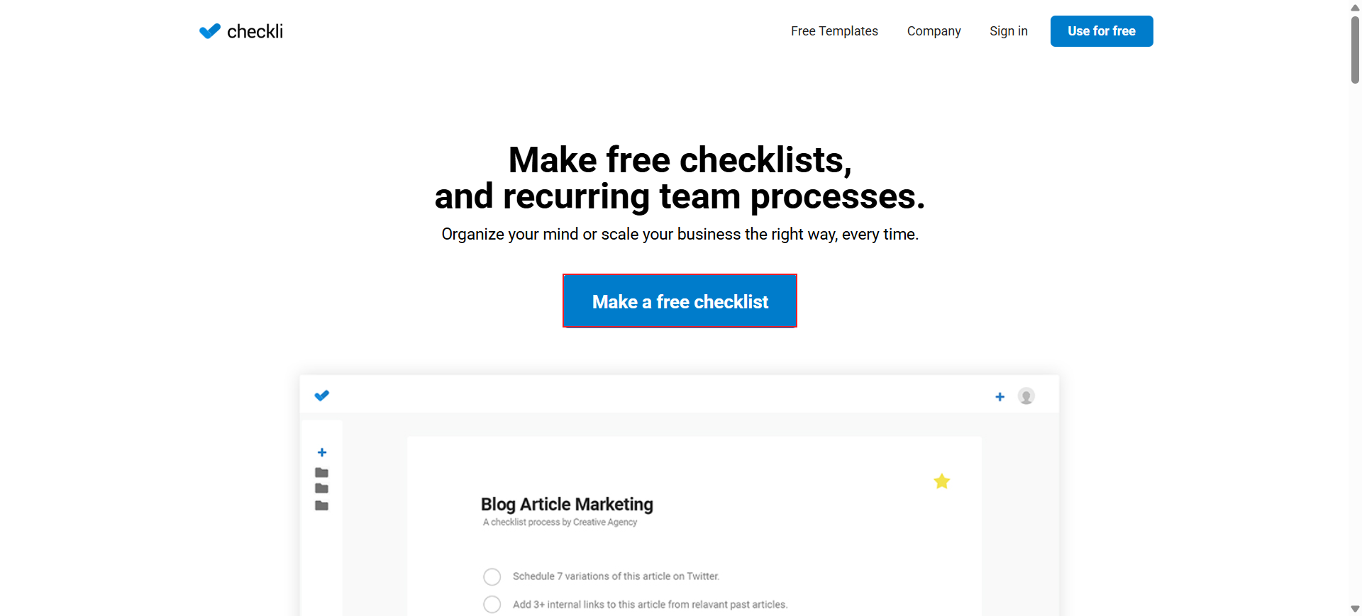Create checklist online free