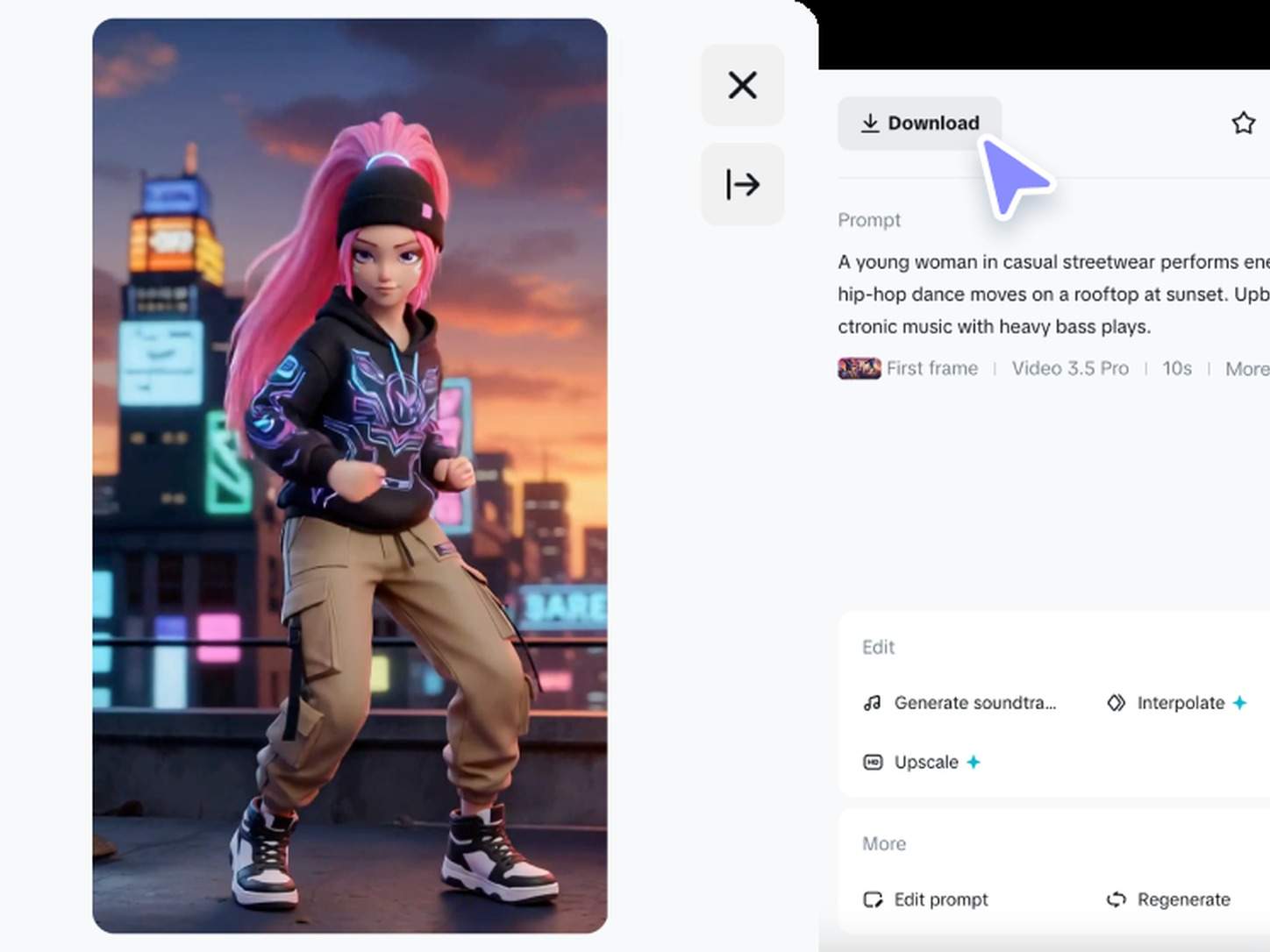 AI dance generator benefit: Publish character-led performance clips