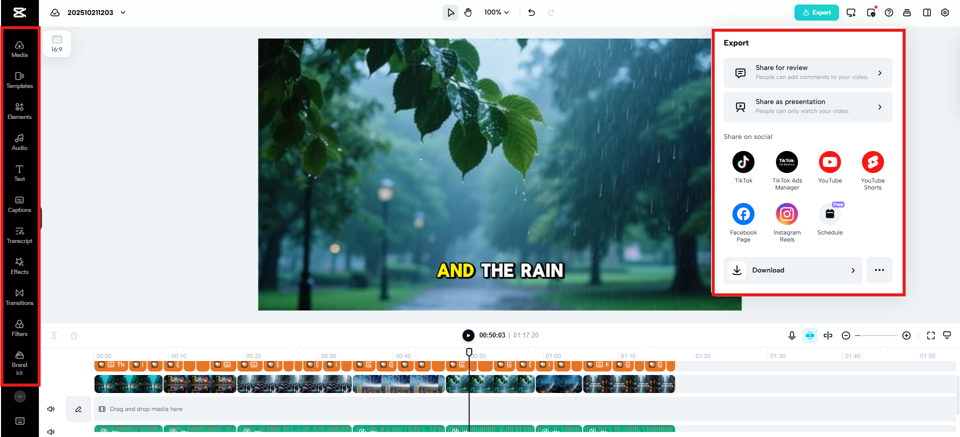 Refine the video and export